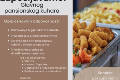 Restoran Latier, Vodice -  Zapošljavamo!  Glavnog pansionskog kuhara