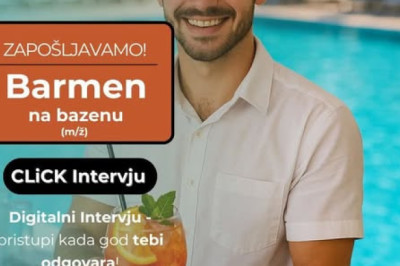 Trazimo Barmena za 𝗹𝘂𝗸𝘀𝘂𝘇𝗻𝗶 𝗯𝗼𝘂𝘁𝗶𝗾𝘂𝗲 𝗵𝗼𝘁𝗲𝗹 𝟱-star, 𝗕𝗨𝗝𝗘, 𝗜𝗦𝗧𝗥𝗔