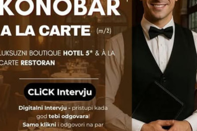 Trazimo Konobare a la carte - Luksuzni Boutique Hotel 5star, Buje,Istra,